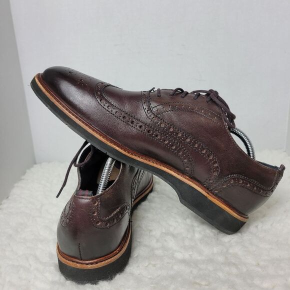 Cole Haan Grand OS Mens Shoes Size 10M Brown Leather Wingtip Oxford C31330 - Picture 6 of 11